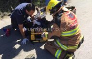 CHOCA CAMIONETA Y MOTOCICLETA EN LINARES RESULTANDO CHOFER LESIONADO.