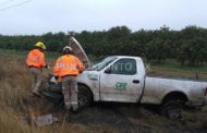 DERRAPA Y SALE DE LA CARRETERA TRABAJADOR DE CFE AL SACAR LA VUELTA A DOS PERROS.