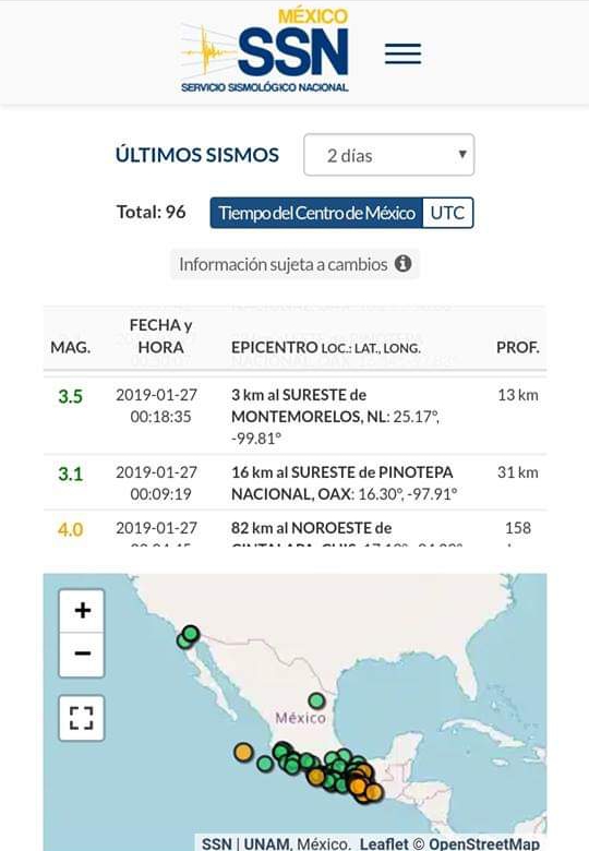 OFICIALIZA EL SISMOLOGICO NACIONAL TEMBLOR DE ESTA MADRUGADA EN LA REGIÓN