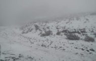 REPORTA CAÍDA DE AGUA NIEVE EN EL CERRO DEL POTOSÍ AL SUR DEL ESTADO EN GALEANA.