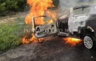 DOS PERSONAS LESIONADAD EN CHOQUE DE VEHICULO, SE INCENDIA EN CADEREYTA.