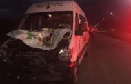 AMBULANCIA DE GALEANA ATROPELLA VACA EN AVENIDA DE MONTEMORELOS.