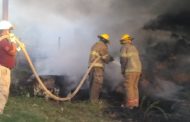 INCENDIO EN BODEGA DE PACAS EN MONTEMORELOS MOVILIZA A PROTECCIÓN CIVIL Y BOMBEROS.