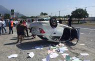 VOLCADURA EN CARRETERA NACIONAL EN ALLENDE.