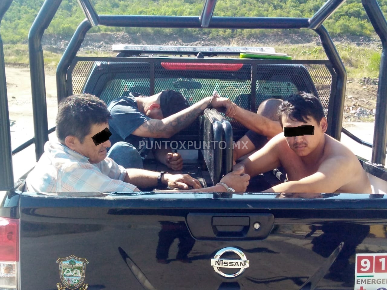 RECUPERA POLICÍA DE MONTEMORELOS VEHÍCULO ROBADO DETIENE A CUATRO, ADEMÁS LES ENCUENTRAN DROGA.
