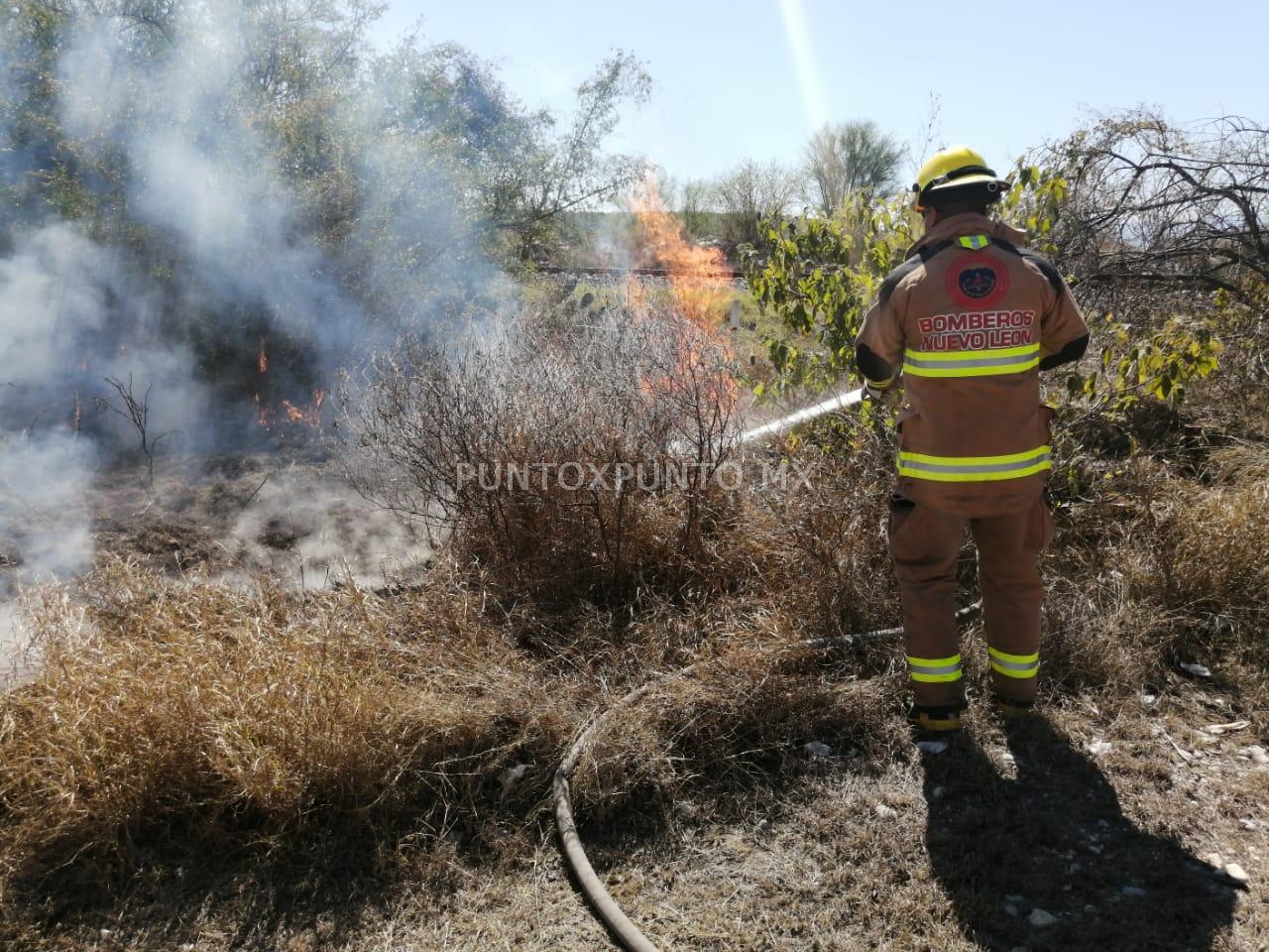 CONTROLA INCENDIO BOMBEROS NUEVO LEON EN LINARES QUE AMENAZABA GASERA Y COMPAÑIA DE PEMEX.