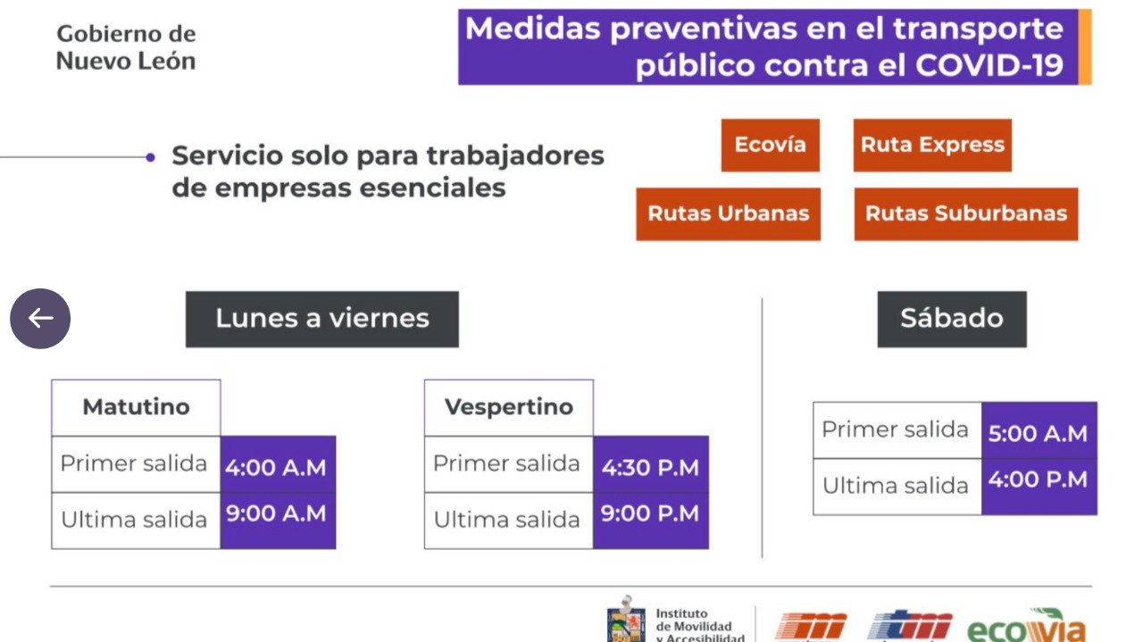 DISMINUYEN RECORRIDOS DEL TRANSPORTE PUBLICO, PREPARESE.