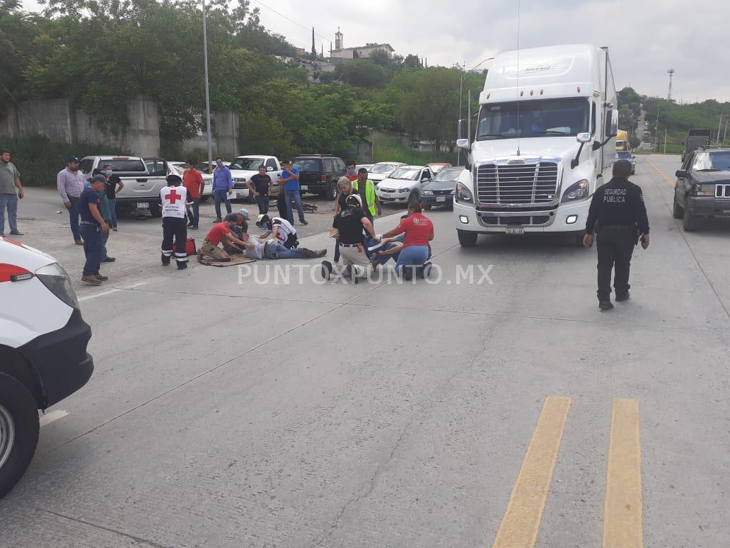 IDENTIFICAN A HOMBRES LESIONADOS EN ACCIDENTE CUANDO VIAJABAN EN MOTOCICLETA Y CHOCAN EN ALLENDE.