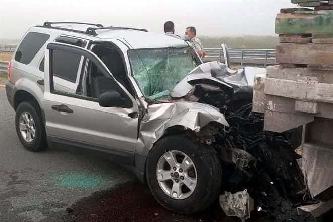 DOS TRAILER Y UNA CAMIONETA PARTICIPAN EN ACCIDENTE VIAL EN LA AUTOPISTA DE GRAL. BRAVO.