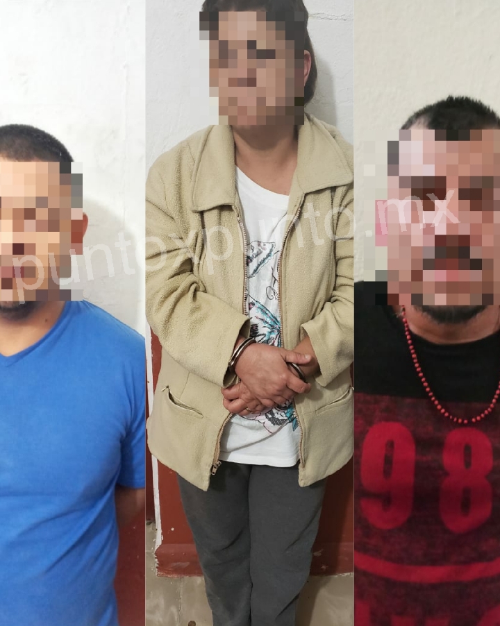 DETIENE POLICIA DE MMORELOS A DOS HOMBRES Y UNA MUJER, ACUSADOS DE ROBO Y POSESION DE DROGA.