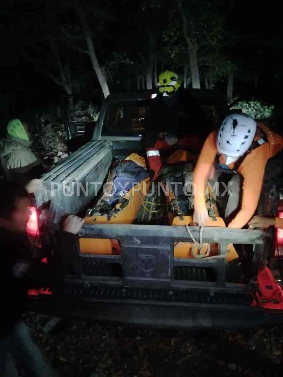 RESCATAN A DOS MUJERES TRAS LESIONARSE EN UNA COMUNIDAD EN LA SIERRA DE SANTIAGO.