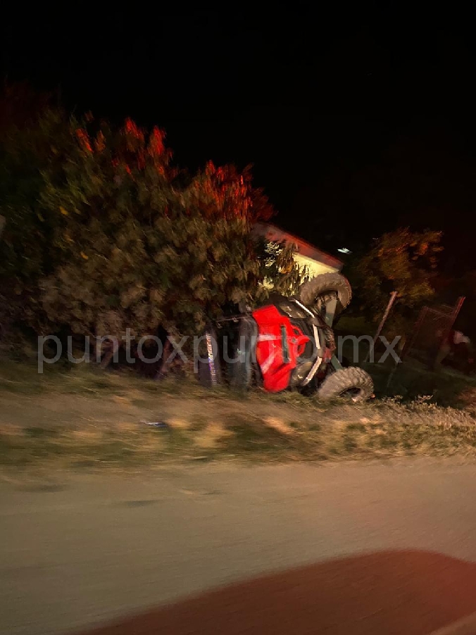 VOLCADURA DE UN RZR EN SANTIAGO DEJA 3 PERSONAS HERIDAS.