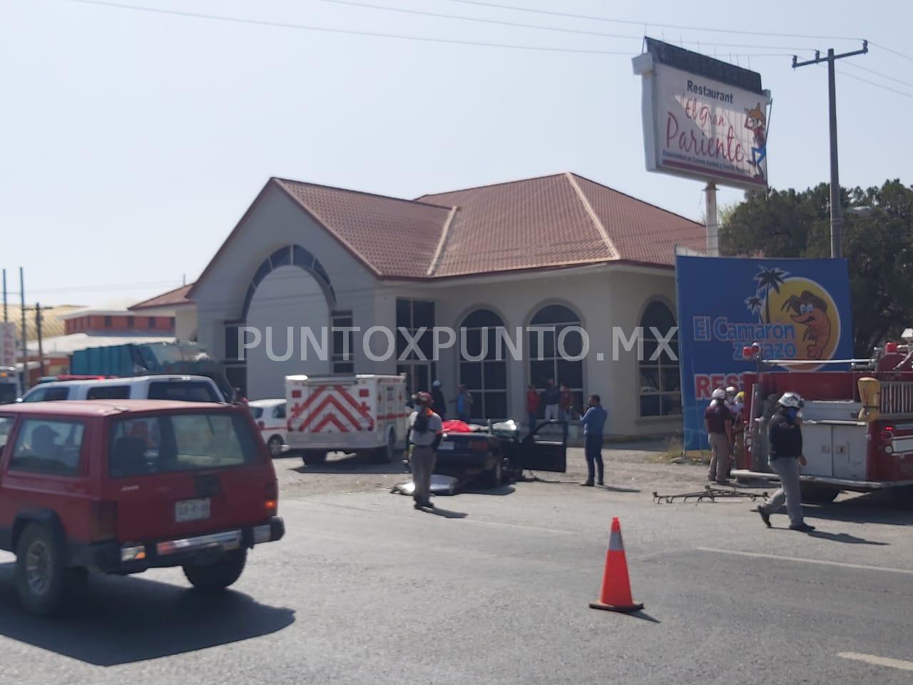 IDENTIFICAN A PERSONAS HERIDAS EN ACCIDENTE EN CARRETERA NACIONAL EN MONTEMORELOS, UNO SE ENCUENTRA GRAVE.