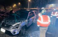 CONDUCTOR PARTICIPA EN ACCIDENTE VIAL EN MONTEMORELOS, REPORTAN SOLO DAÑOS MATERIALES.