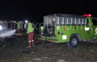 INCENDIO EN ASERRADERO EN GALEANA MOVILIZA APROTECCIÓN CIVIL.