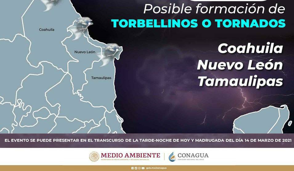 VIENTOS FUERTES CON TOLVANERAS EN EL NOROESTE Y NORTE DE MÉXICO