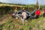 VOLCADURA DE TRAILER EN ALLENDE, REPORTAN SOLO DAÑOS MATERIALES.