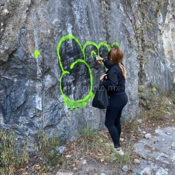 26 MIL PESOS DE MULTA A MUJER QUE GRAFITEO SIERRA EN SANTIAGO.