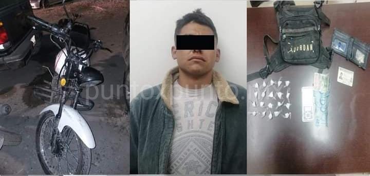 LO DETIENEN POLICÍAS DE CADEREYTA AL ENCONTRARLE DROGA.