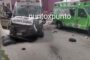 CHOFER QUEDA PRENSADO AL CHOCAR EL TRAILER QUE CONDUCIA CON OTRO EN MAINERO TAMAULIPAS.