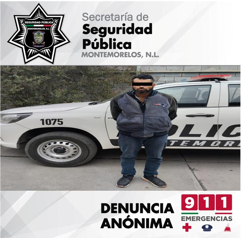 POR METERSE A UN DOMICILIO LA POLICÍA DE MONTEMORELOS LO DETIENE.