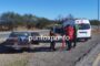 VOLCADURA DE CAMION CARGADO DE ROLLOS DE ACERO EN GALEANA.