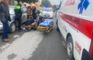 ACCIDENTE EN CENTRO DE MONTEMORELOS, MOTOCICLISTA RESULTA LESIONADO.