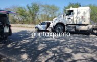 ACCIDENTE VIAL EN CARRETERA NACIONAL EN MONTEMORELOS, PARTICIPAN VARIOS VEHÍCULOS.