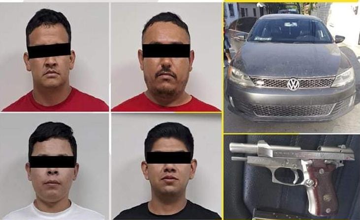 EN SANTIAGO DETIENEN A 4 HOMBRES POR PORTACIÓN ILEGAL DE ARMA