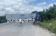 TRAILER CIERRA PASO EN CARRETERA ALLENDE CADEREYTA.