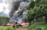 INCENDIO DE PASTIZAL Y NEUMÁTICOS MOVILIZA A PROTECCIÓN CIVIL DE ALLENDE.