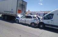 CHOCAN POR ALCANCE DE 3 VEHÍCULOS EN GALEANA