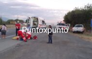 HOMBRE ES ARROLLADO EN SU MOTOCICLETA EN CUATRO CAMINOS EN MONTEMORELOS.