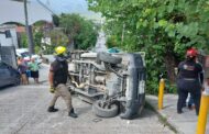 VOLCADURA EN ALLENDE MOVILIZA LOS CUERPOS DE EMERGENCIA Y DE SEGURIDAD.