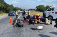 MOTOCICLISTA ES TRASLADADO GRAVE A HOSPITAL AL PARTICIPAR EN ACCIDENTE.