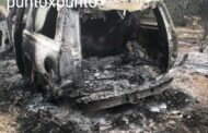 ENCUENTRAN CAMPESINOS EN LINARES VEHICULO INCENDIADO, PORTABA BLINDAJE ARTESANAL.