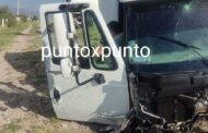 TRAILER CHOCA, LUEGO DE UN SUPUESTO CERRON DE CAMIONETA EN GALEANA.