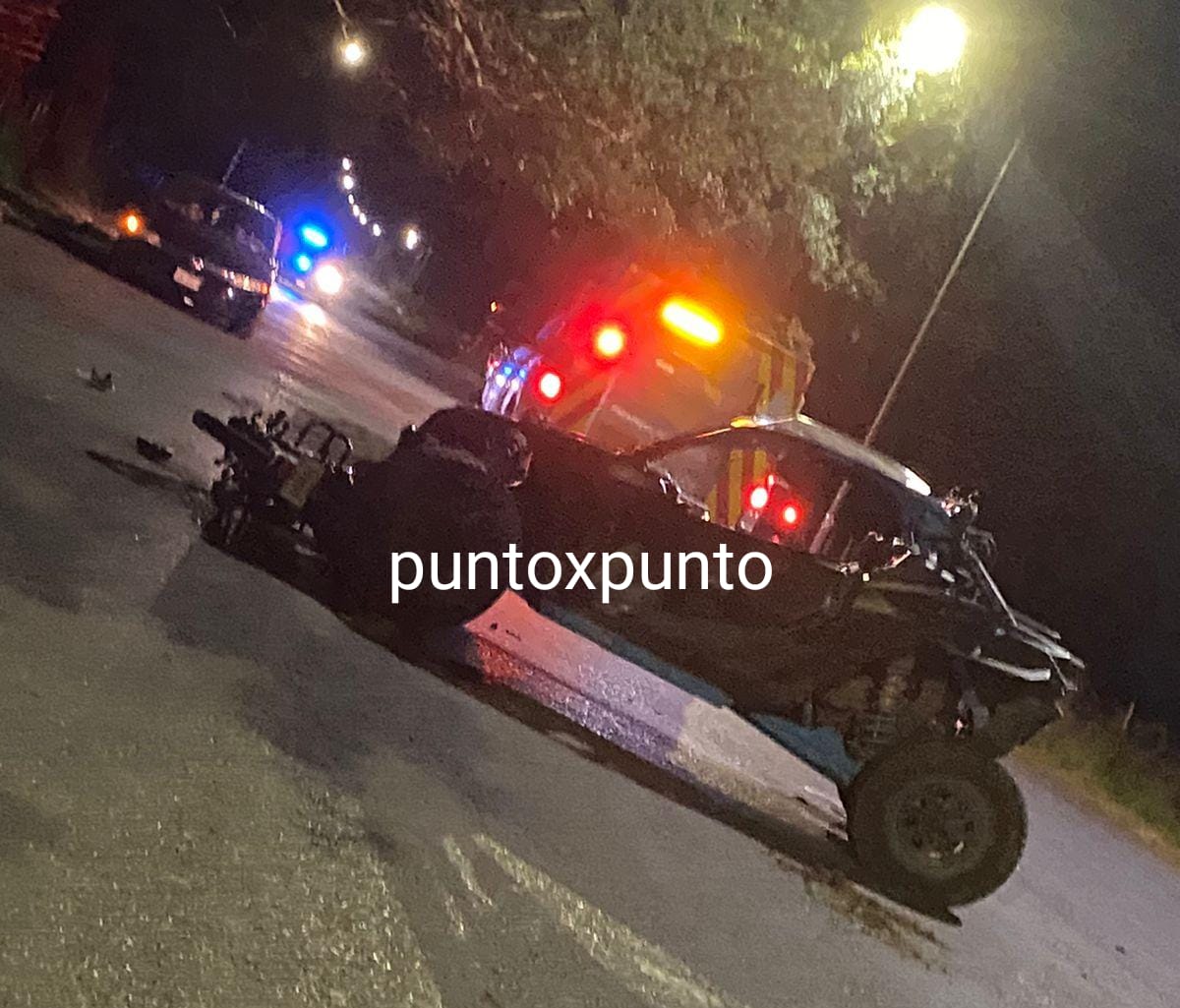 CONDUCTOR DE RZR CHOCA CON MOTOCICLISTA EN SANTIAGO, RESULTA HERIDO.