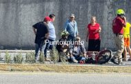 DOS LESIONADOS EN CHOQUE DE MOTOCICLETA Y BICICLETA EN MONTEMORELOS.