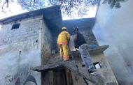 MOVILIZACIÓN POR INCENDIO DE UN DOMICILIO AL LLEGAR PROTECCIÓN CIVIL SE TRATABA DE UNA CASA ABANDONADA.