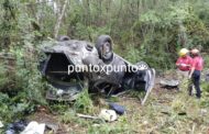 EN MONTEMORELOS UNAVOLCADURA DE AUTO DEJA 3 HERIDOS, TRASCIENDE QUE IBAN PARA LINARES.