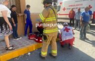 LESIONES EN LA ESPALDA TIENE LA MUJER QUE LE CAYO POSTE EN LINARES QUE DERRIBO UNA GRUA.