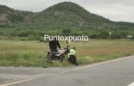 MOTOCICLISTA RESULTA LESIONADO EN UN ACCIDENTE EN CARRETERA NACIONAL EN MONTEMORELOS.