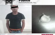 POLICÍA DE MONTEMORELOS DETIENEN A UNA PERSONA A QUIEN LE ENCUENTRAN DROGA, ES CONSIGNADO.