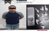 DETIENE POLICÍA DE MONTEMORELOS A JOVEN CON CRISTAL, ES CONSIGNADO.