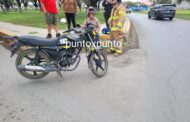 MOTOCICLISTA RESULTA HERIDO EN CHOQUE CON UN VEHÍCULO EN LINARES.