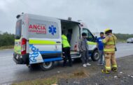 OTRO ACCIDENTE EN CARRETERA NACIONAL EN LINARES, A METROS DE SALIDA DE CAMINO DE UNA CAMIONETA.