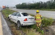 ACCIDENTE VIAL TIPO VOLCADURA EN CARRETERA NACIONAL EN LINARES.