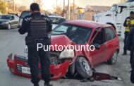 CONDUCTOR LESIONADO AL CHOCAR VEHÍCULO CON UN POSTE CONCRETO EN MONTEMORELOS.