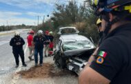 CONDUCTOR ES RESCATADO HERIDO ESTABLE DE ACCIDENTE VIAL ENTRE ALLENDE Y SANTIAGO.